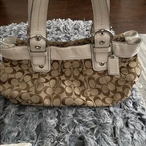 Coach two tone shoulder bag
